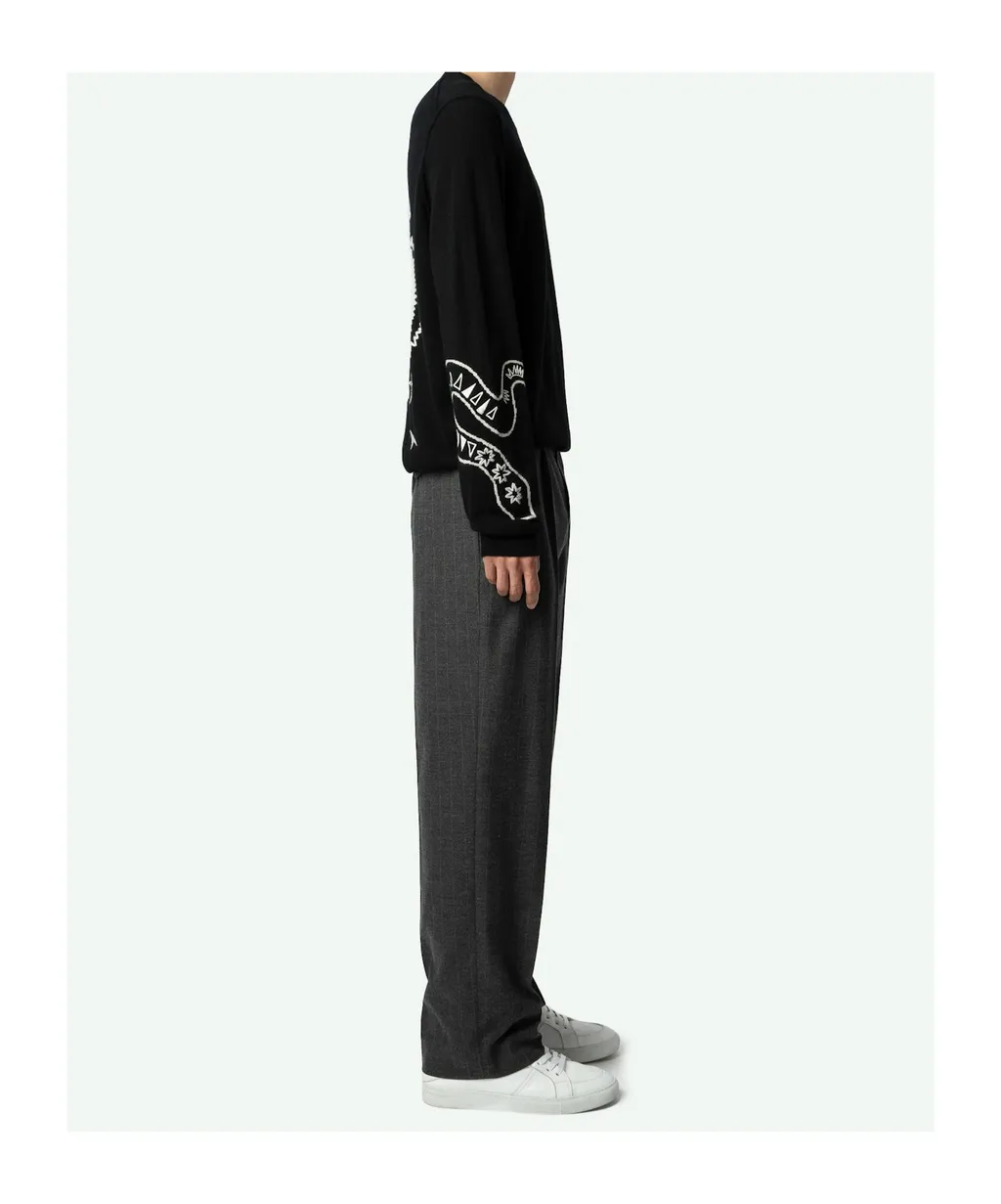 Long-Sleeved Wool Sweater