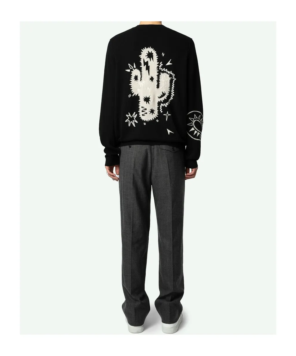 Long-Sleeved Wool Sweater
