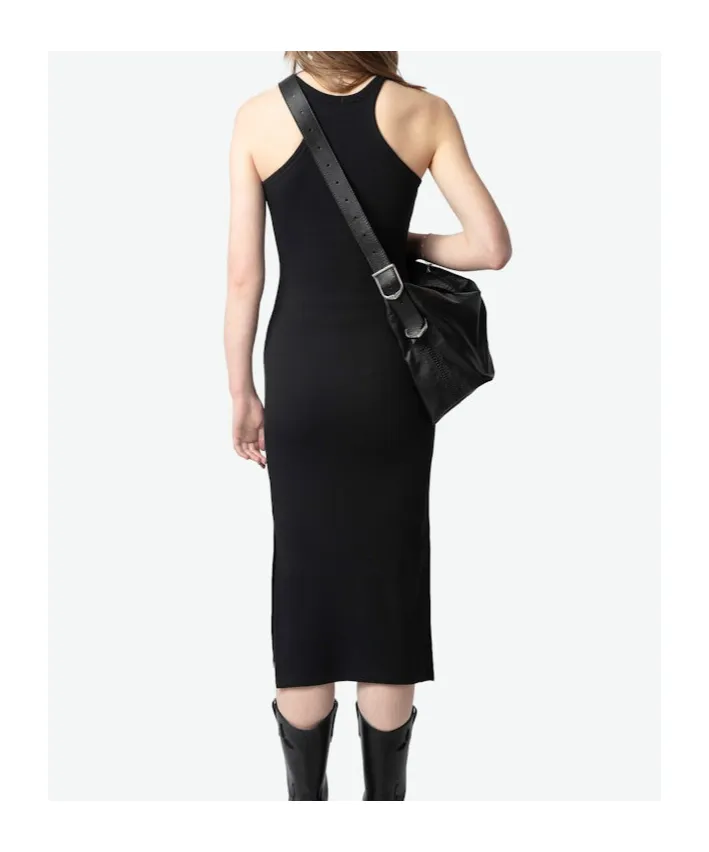 Sleeveless Ribbed Midi Dress