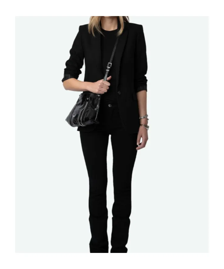 Zippered Shoulder Bag