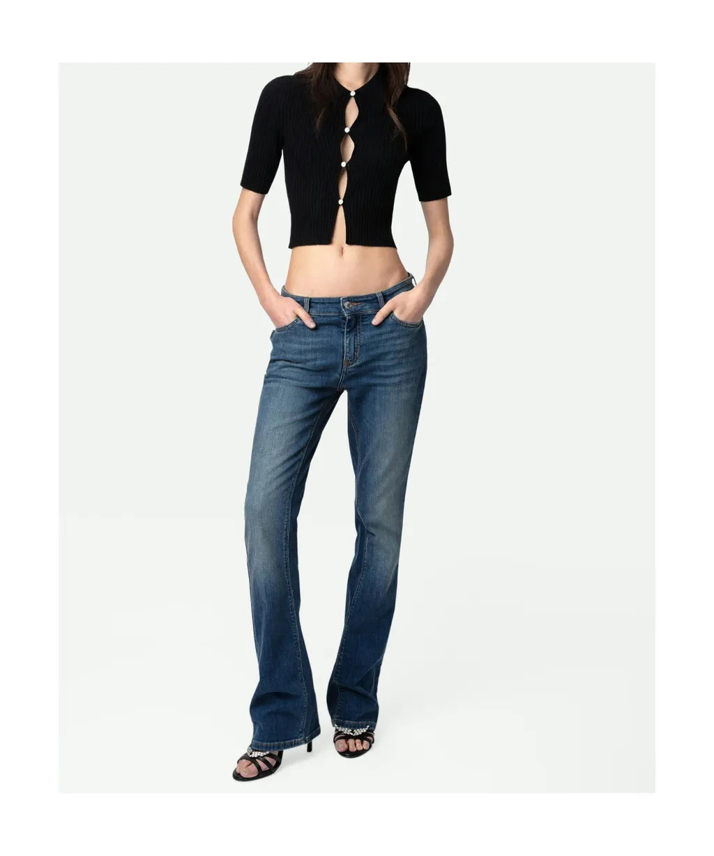 Lyam Short-Sleeve Ribbed Cardigan