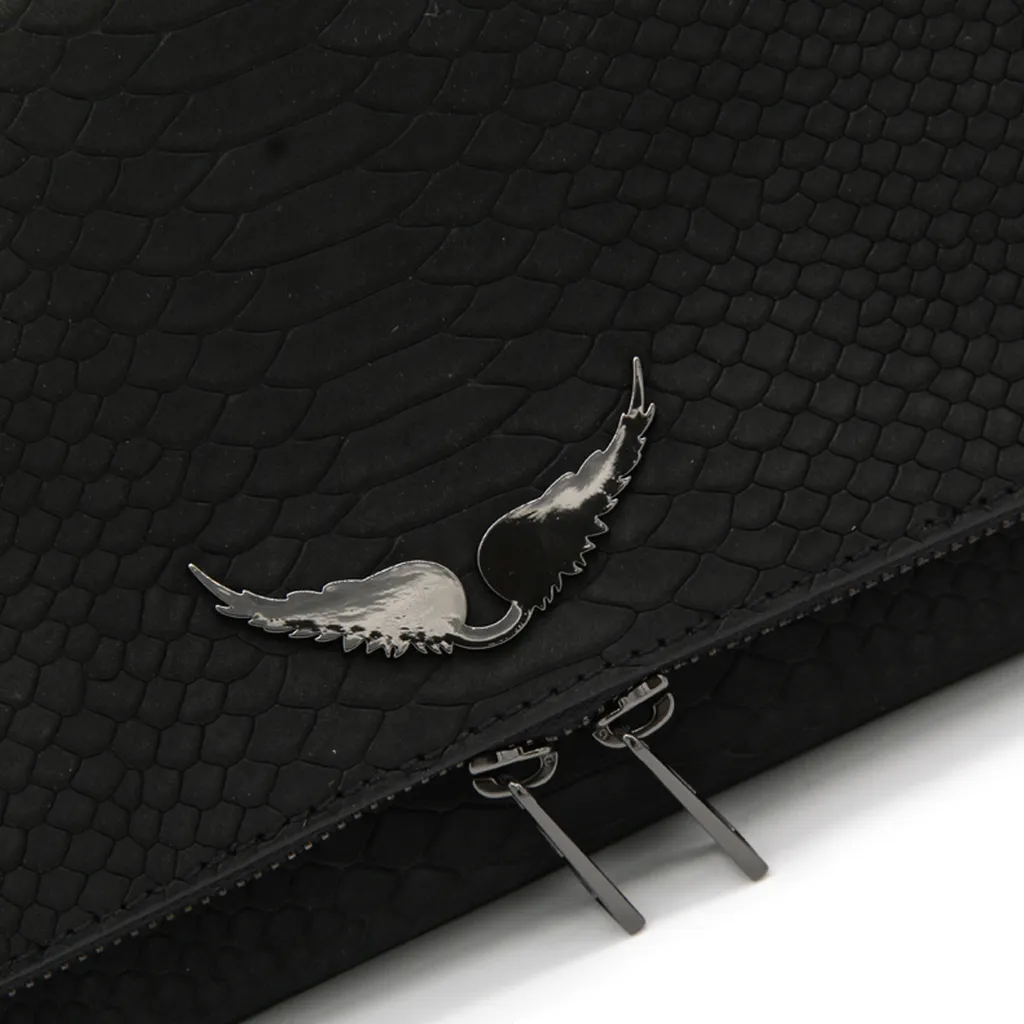Logo Plaque Embossed Shoulder Bag