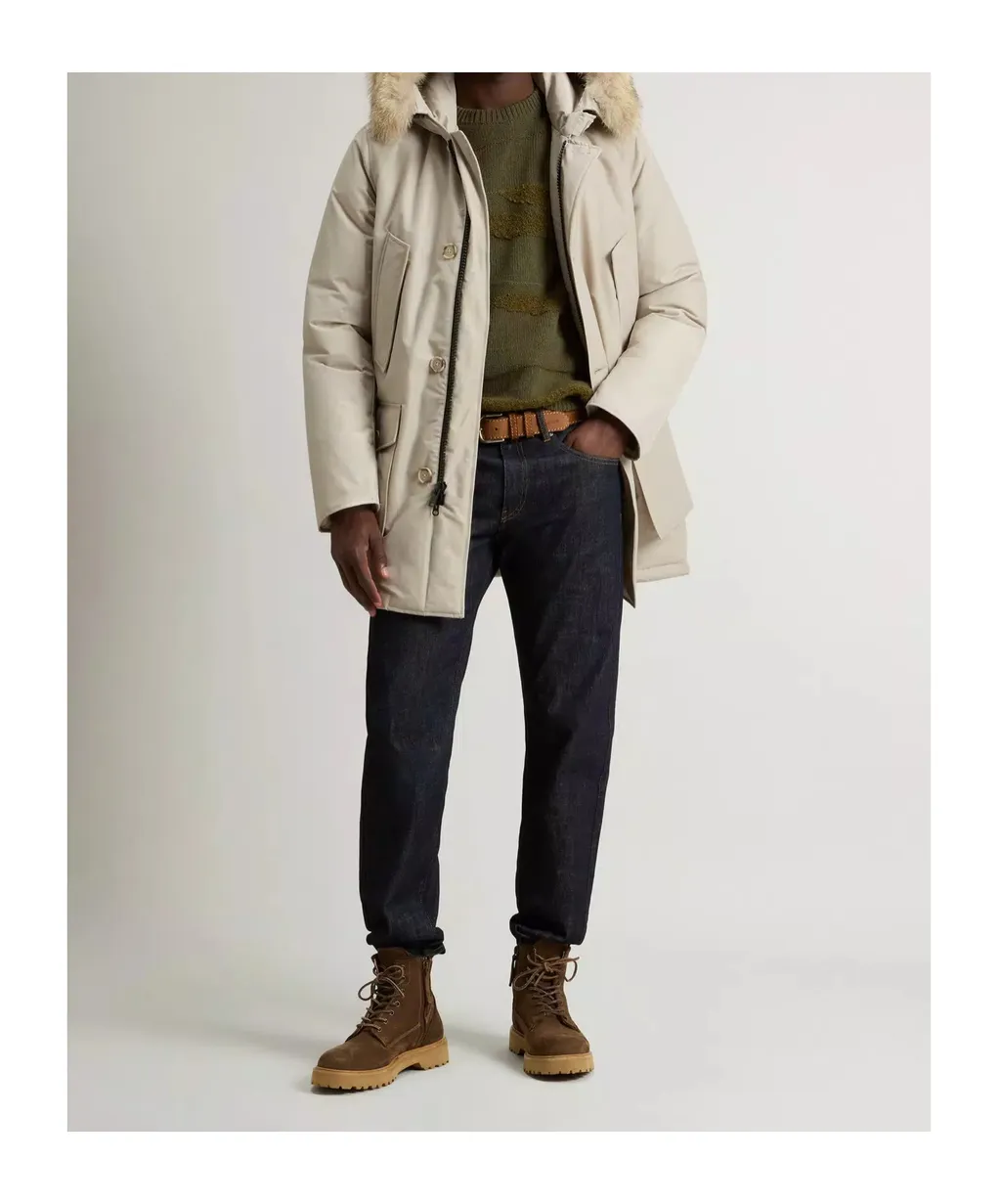 Arctic Parka In Ramar Cloth With Detachable Fur Trim