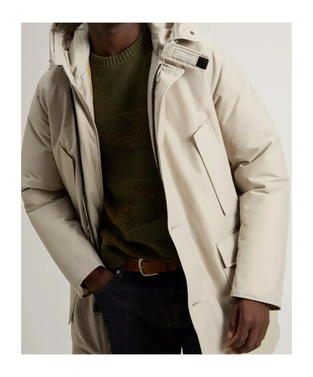 Arctic Parka In Ramar Cloth With Detachable Fur Trim
