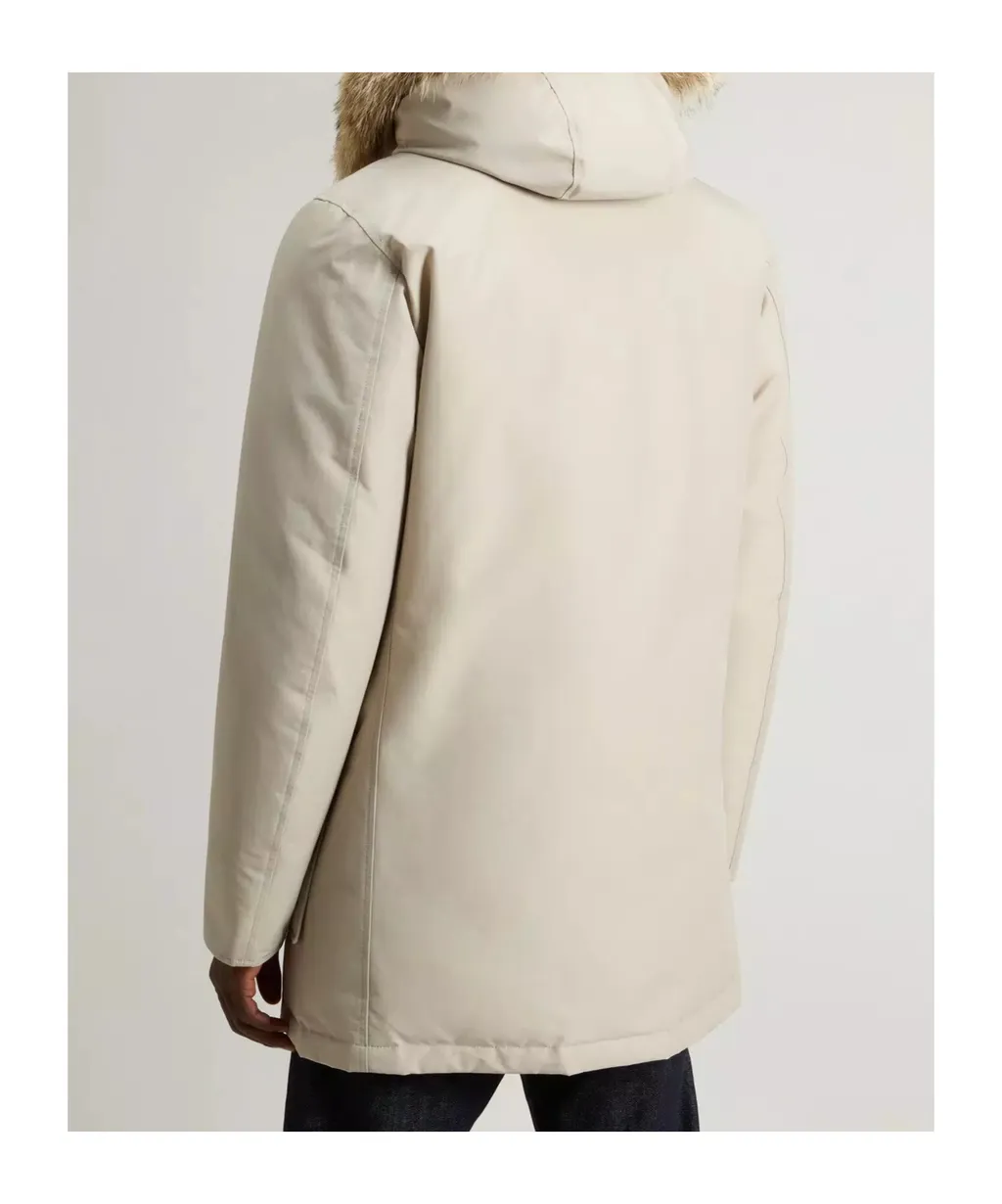 Arctic Parka In Ramar Cloth With Detachable Fur Trim