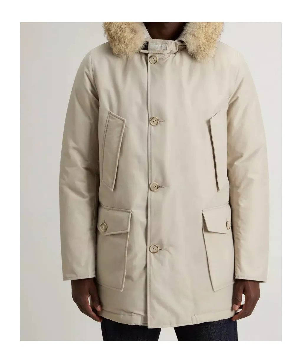 Arctic Parka In Ramar Cloth With Detachable Fur Trim