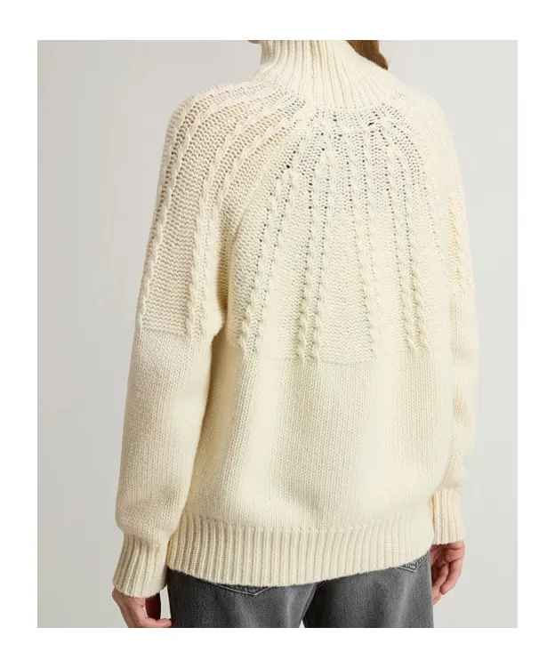 Cable-Knit Turtleneck Sweater
