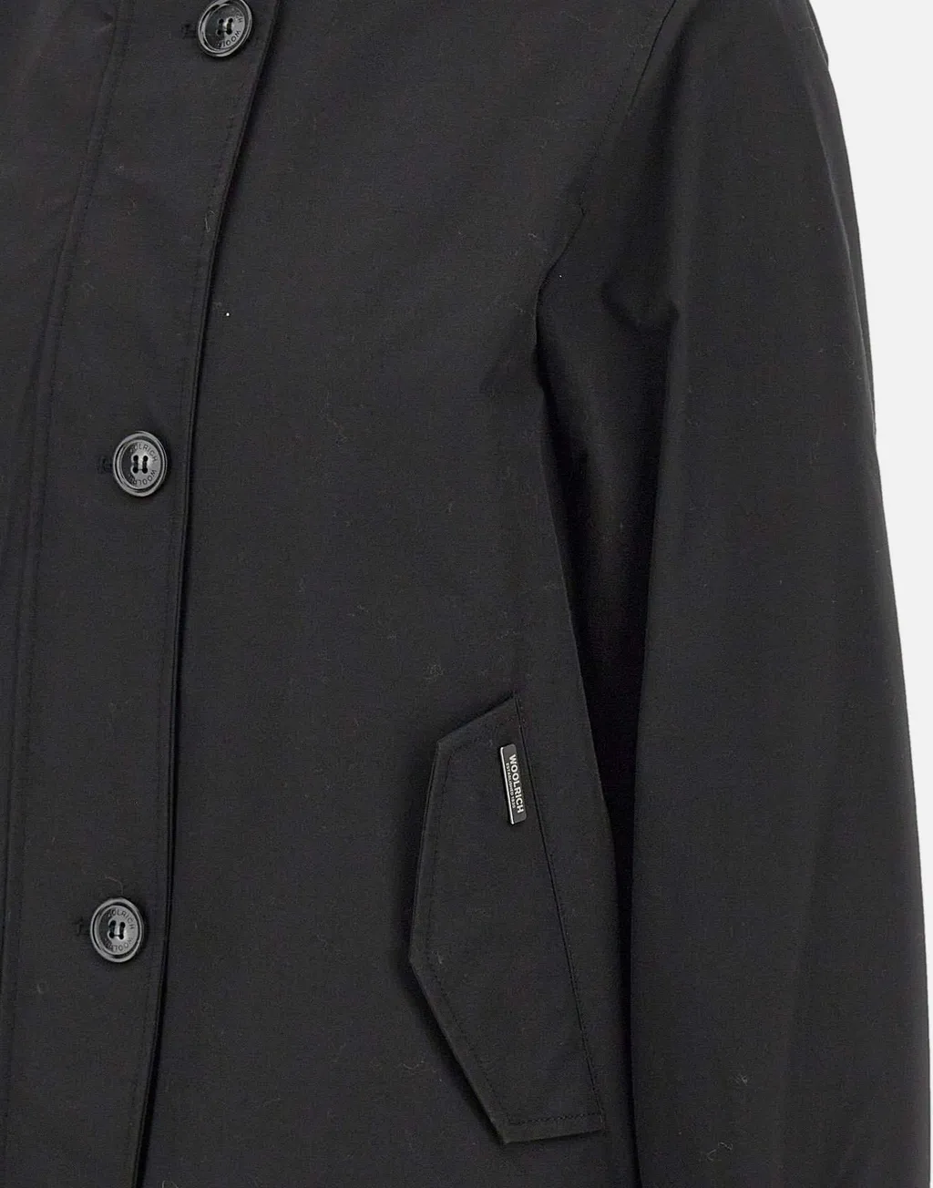 Hooded Buttoned Quilted Jacket