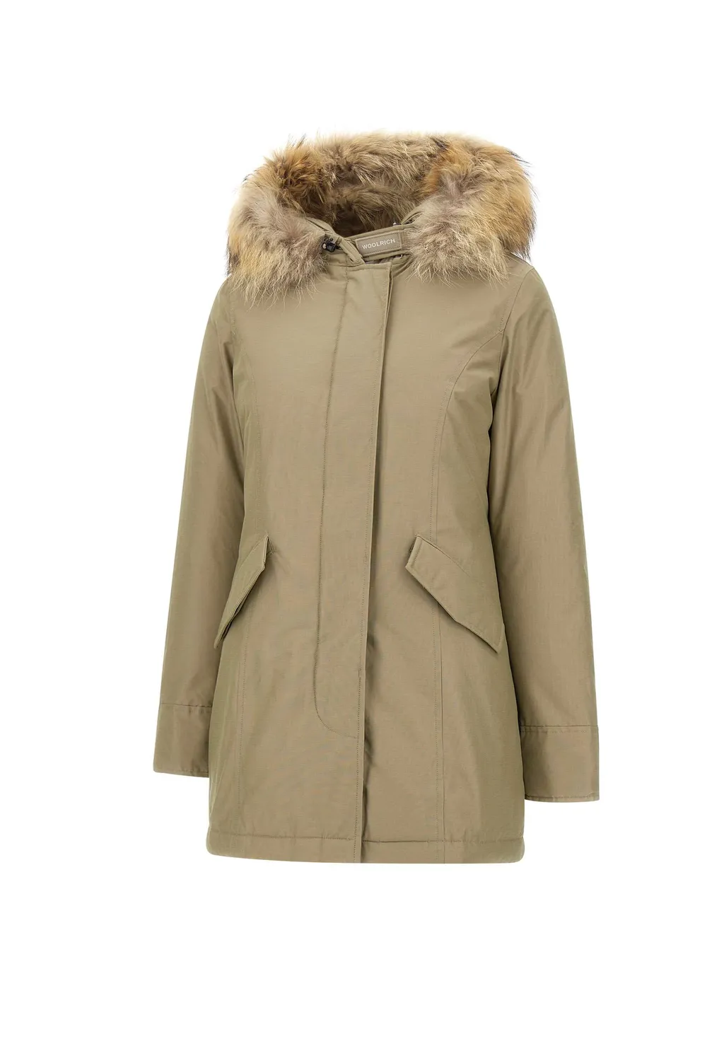 Fur-Trimmed Hooded Padded Coat