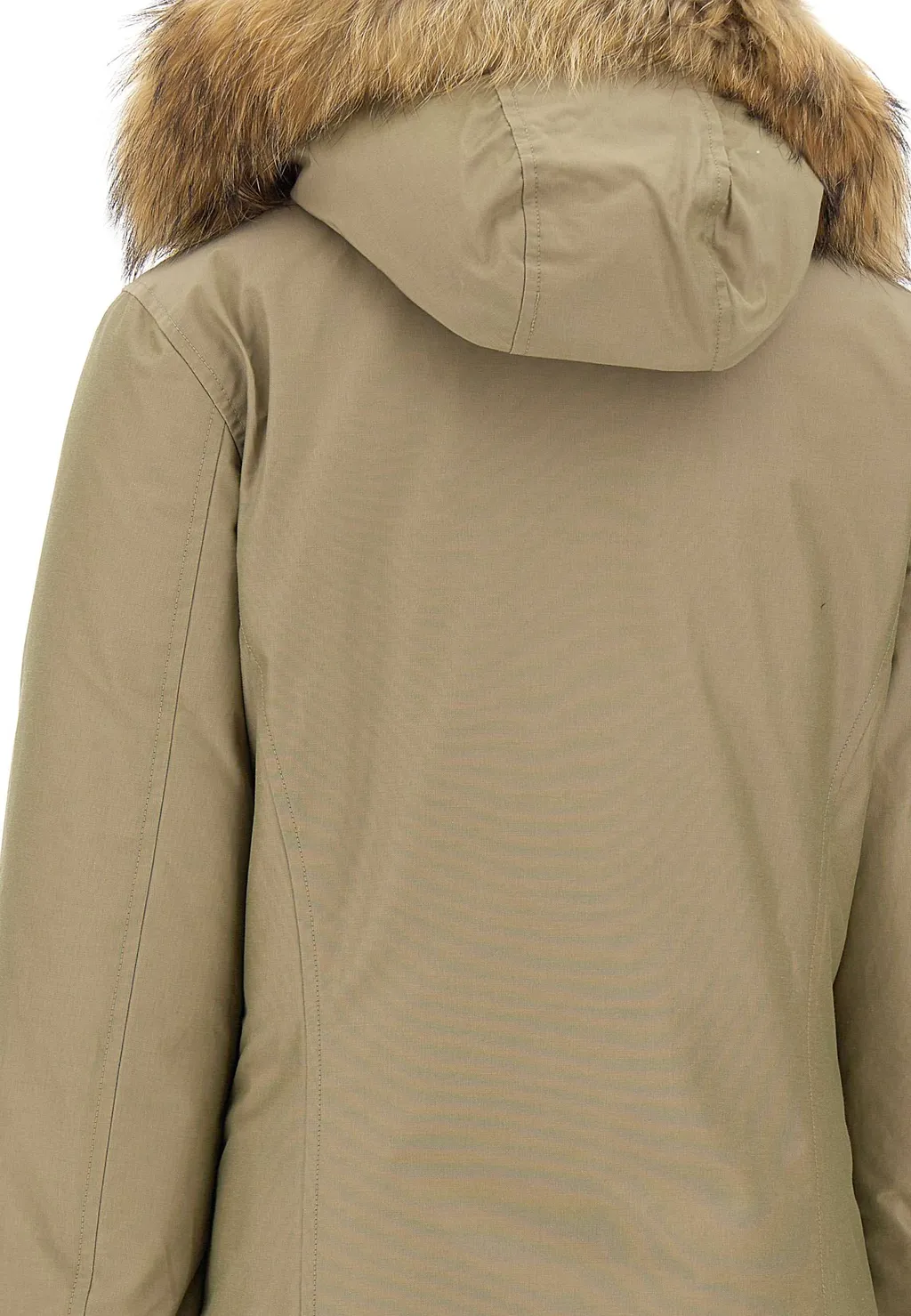 Fur-Trimmed Hooded Padded Coat