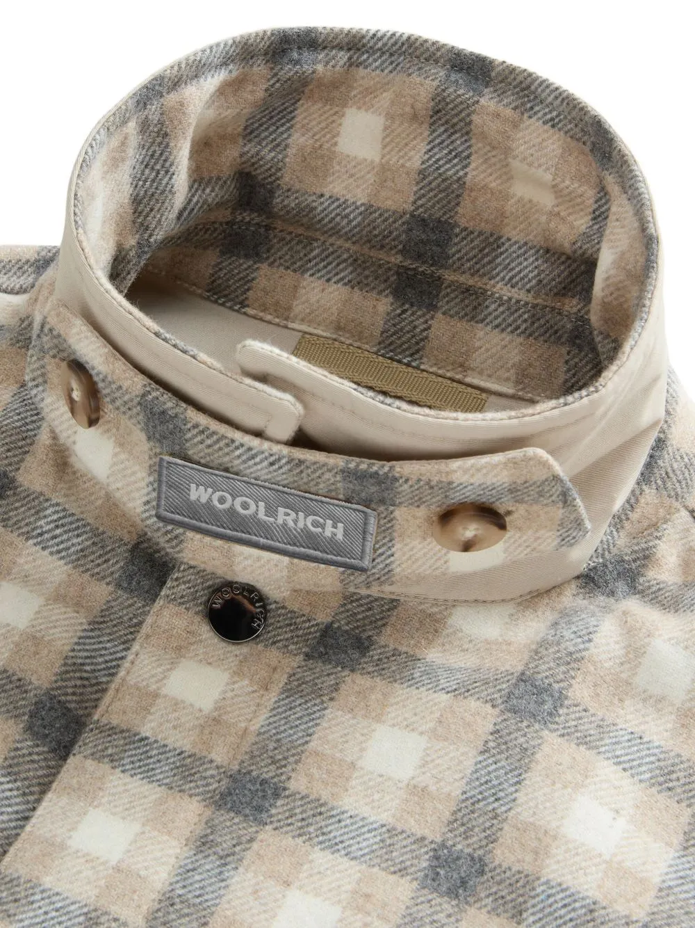 Checked Button-Up Shirt Jacket