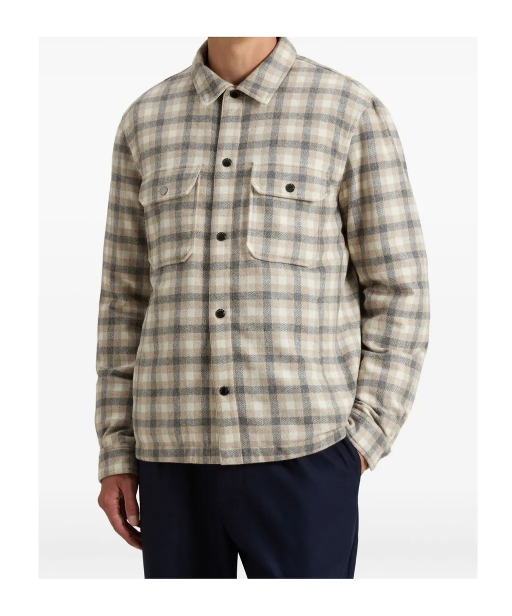 Checked Button-Up Shirt Jacket