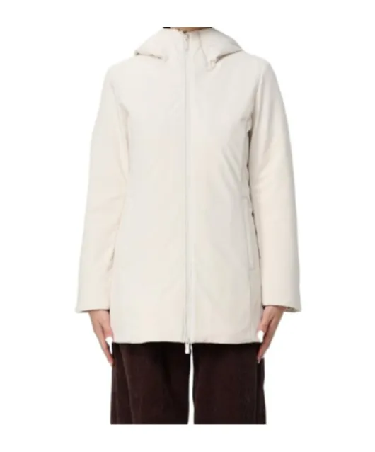 Zip-Fastening Hooded Coat