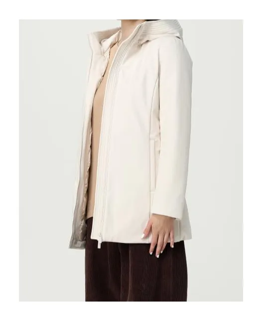 Zip-Fastening Hooded Coat