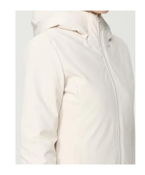 Zip-Fastening Hooded Coat