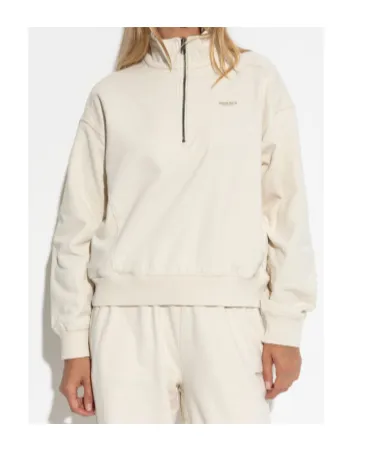 Mock-Neck Zip-Up Sweatshirt