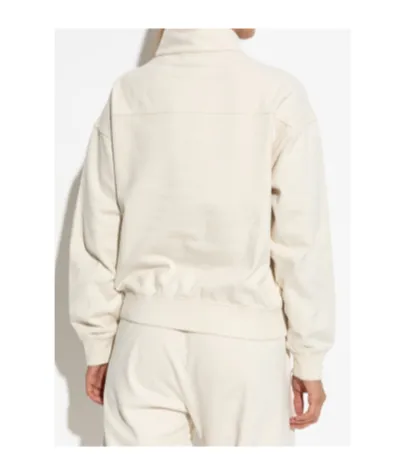 Mock-Neck Zip-Up Sweatshirt