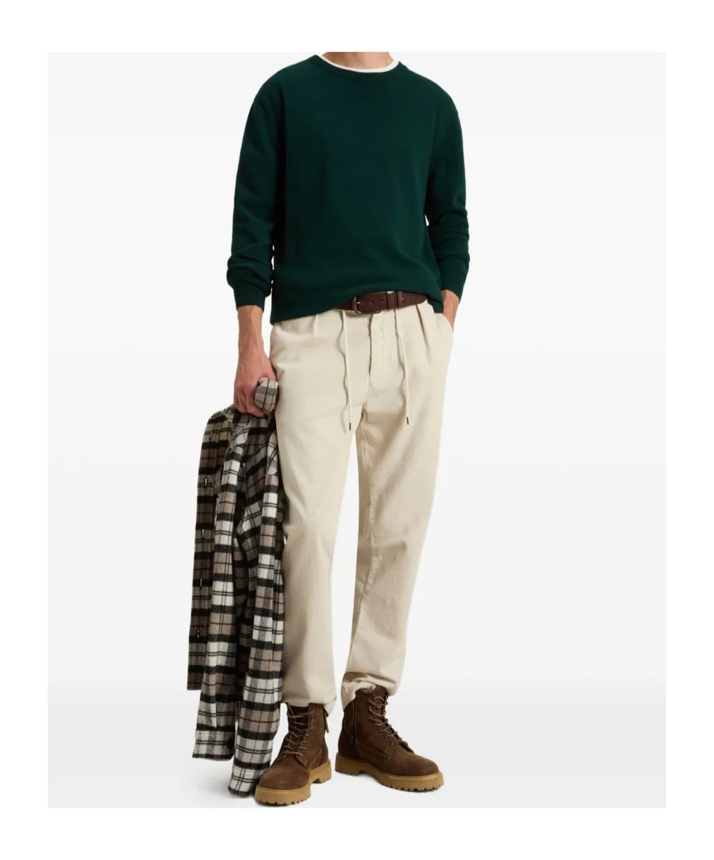 Crew Neck Long-Sleeved Sweater