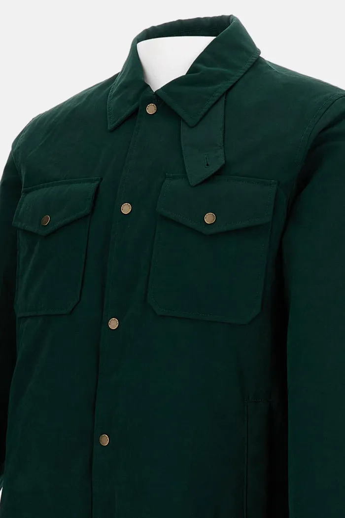 Button-Fastening Flap-Pocket Jacket