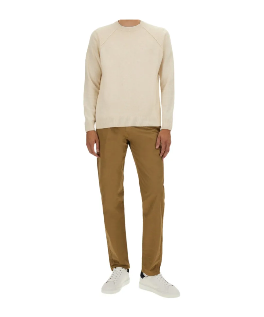 Raglan-Sleeves Crew-Neck Sweater