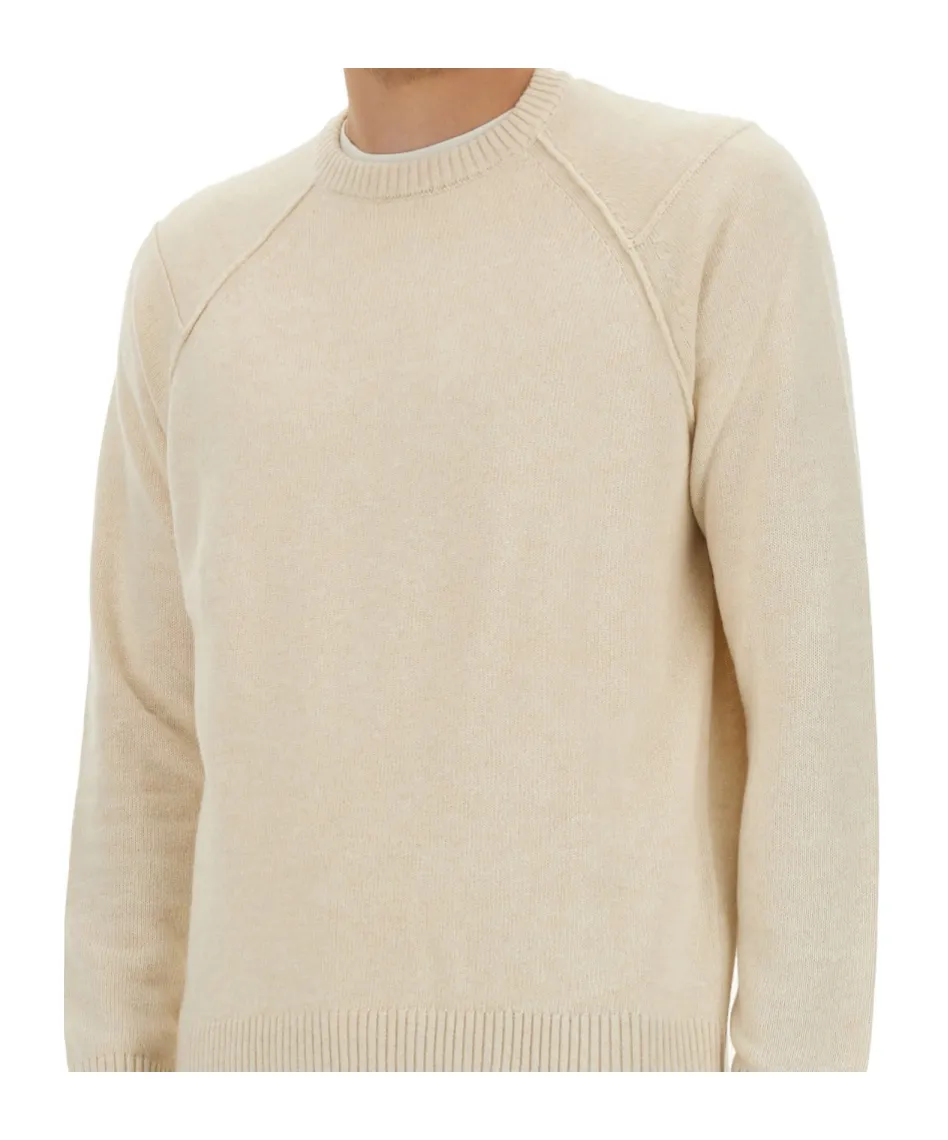 Raglan-Sleeves Crew-Neck Sweater