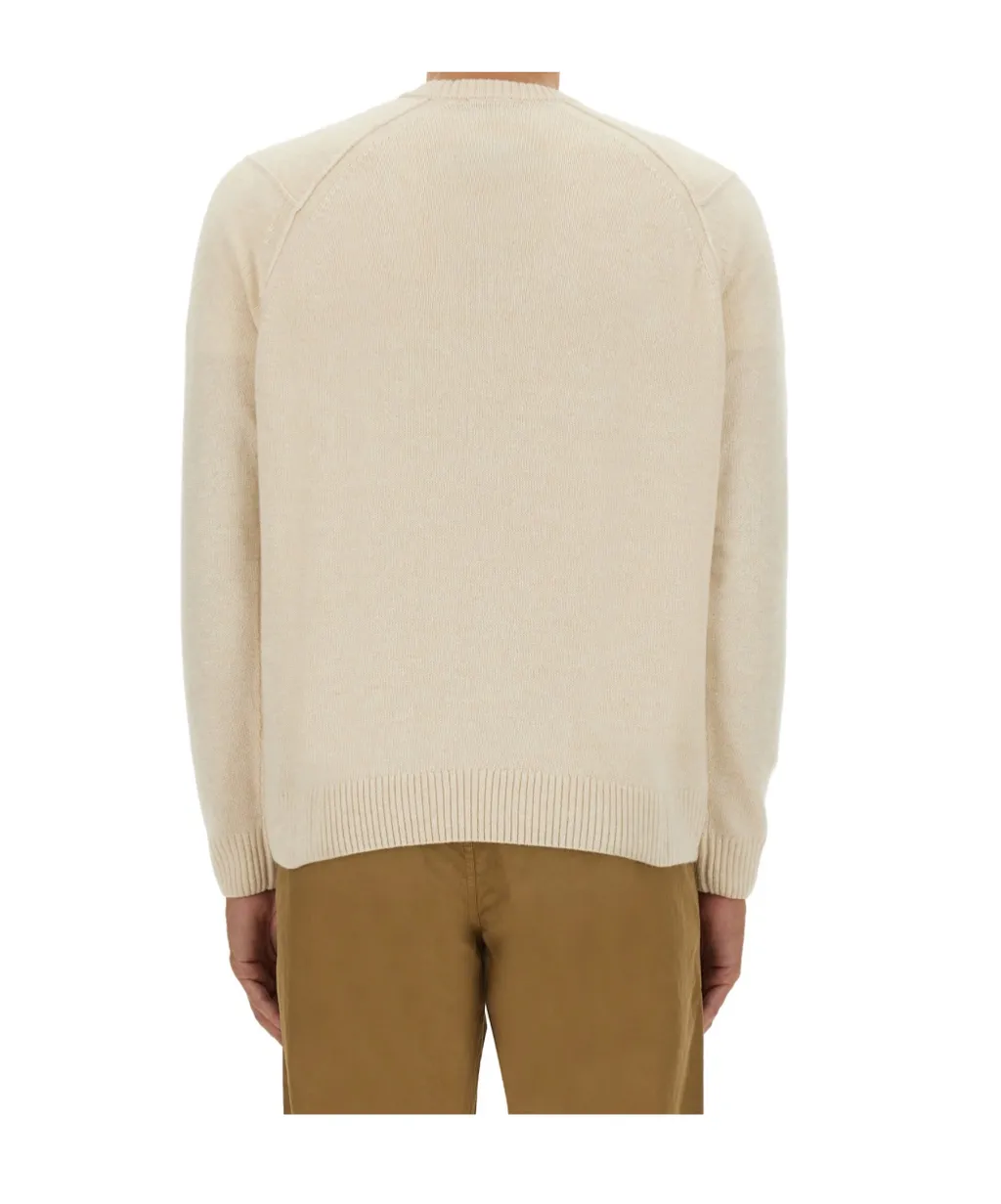 Raglan-Sleeves Crew-Neck Sweater
