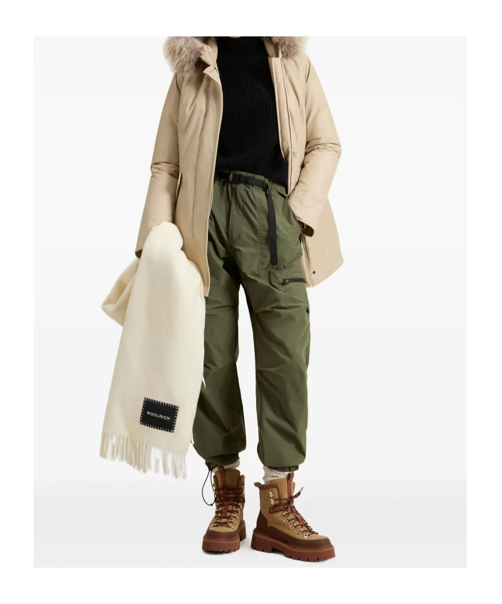 Hooded Down Coat With Detachable Fur Collar
