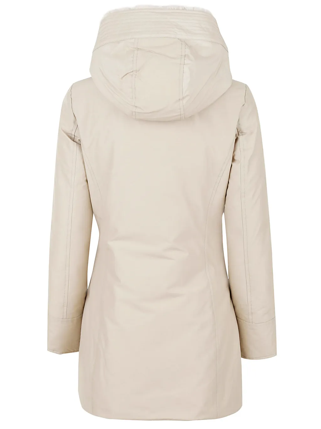 Logo-Patch Zip-Up Padded Coat