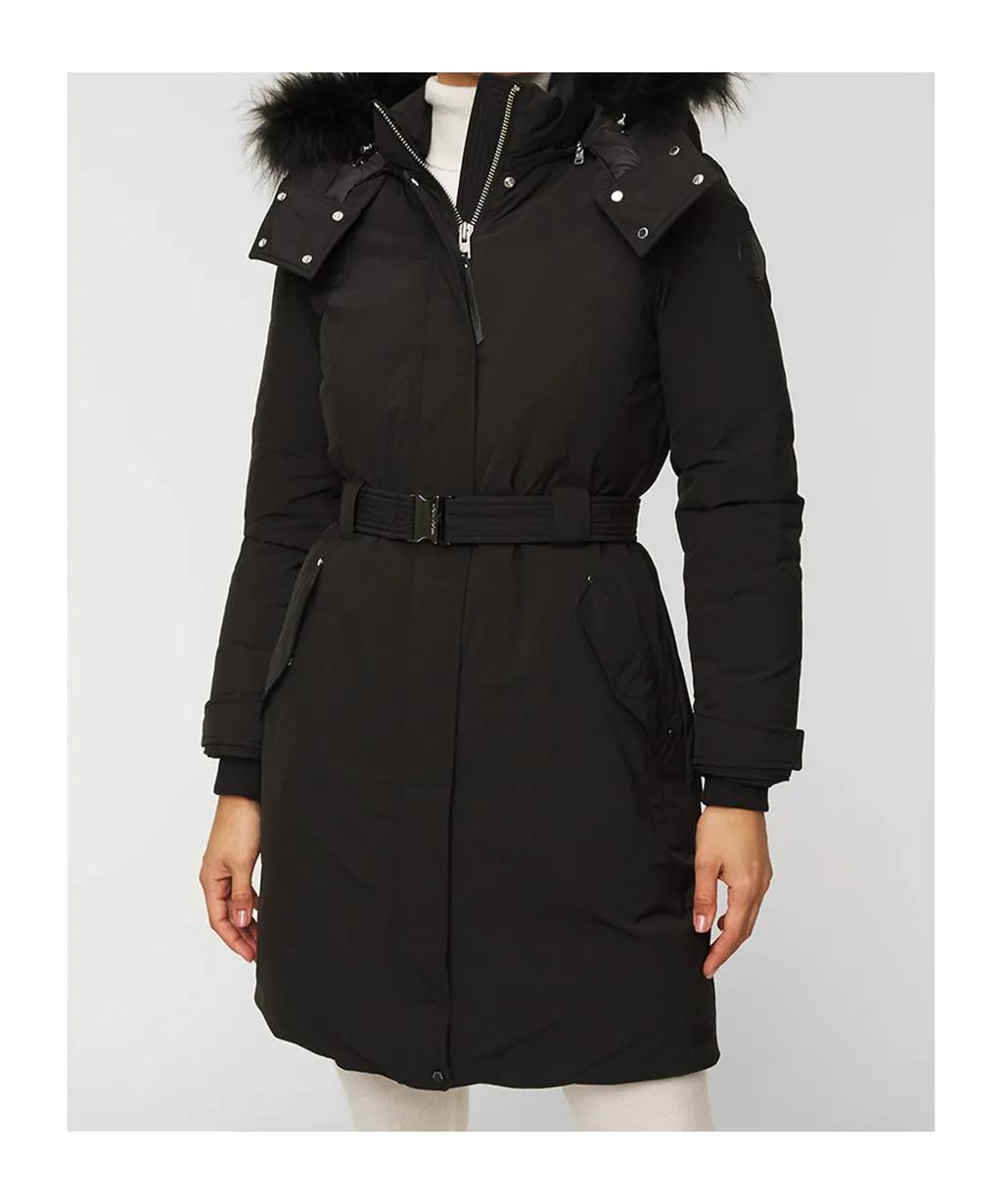 Belted Waist Hooded Padded Coat
