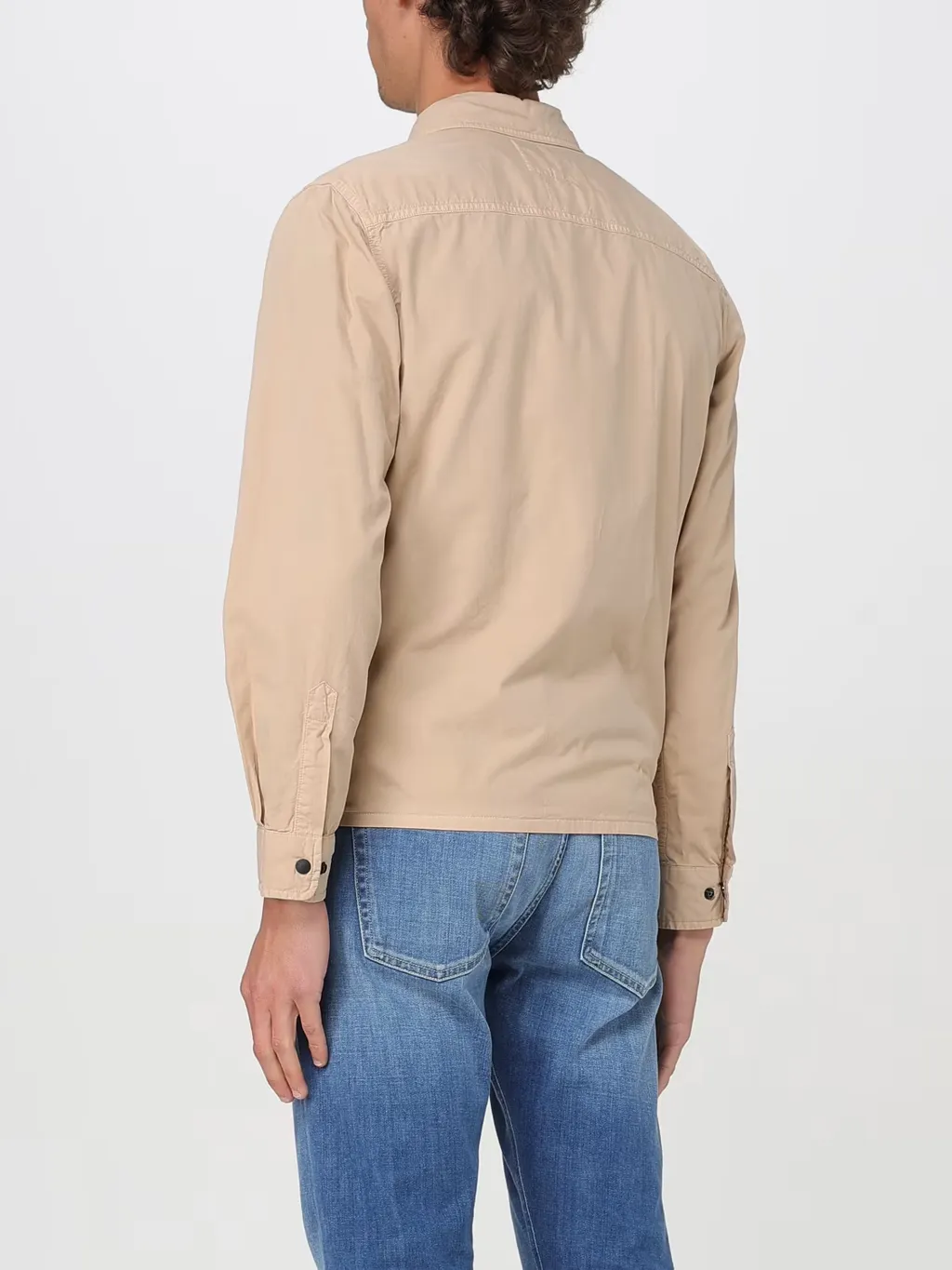 Zip-Up Long-Sleeved Overshirt