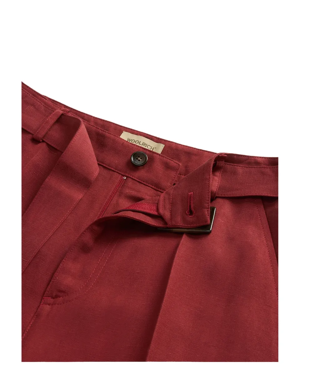 Belted Straight-Leg Trousers
