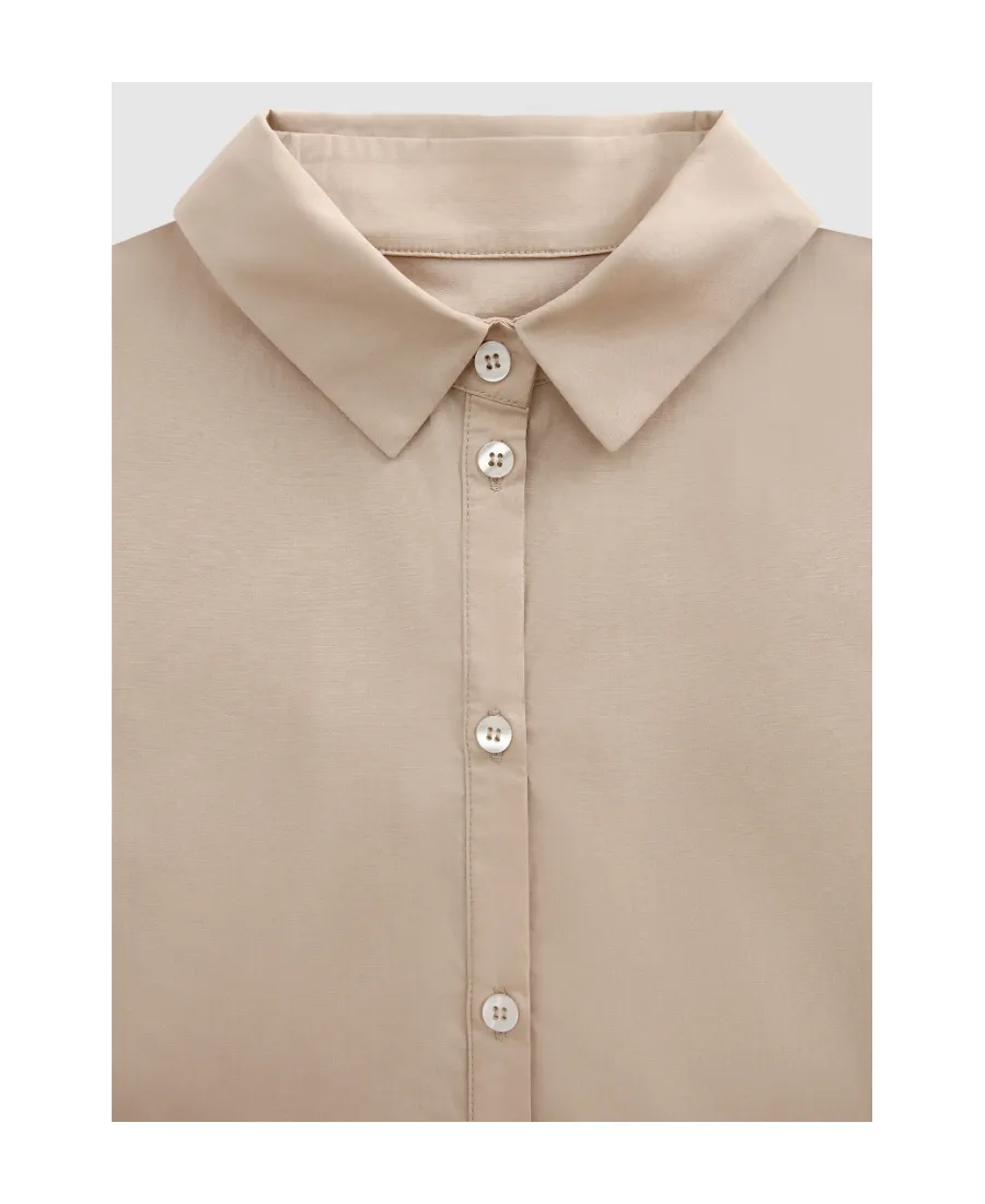 Belted Short-Sleeved Shirt Dress