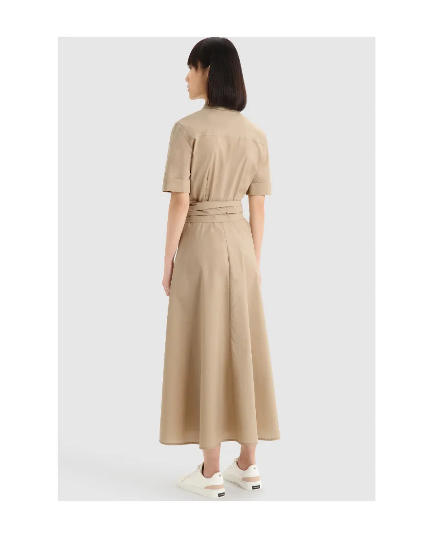 Belted Short-Sleeved Shirt Dress