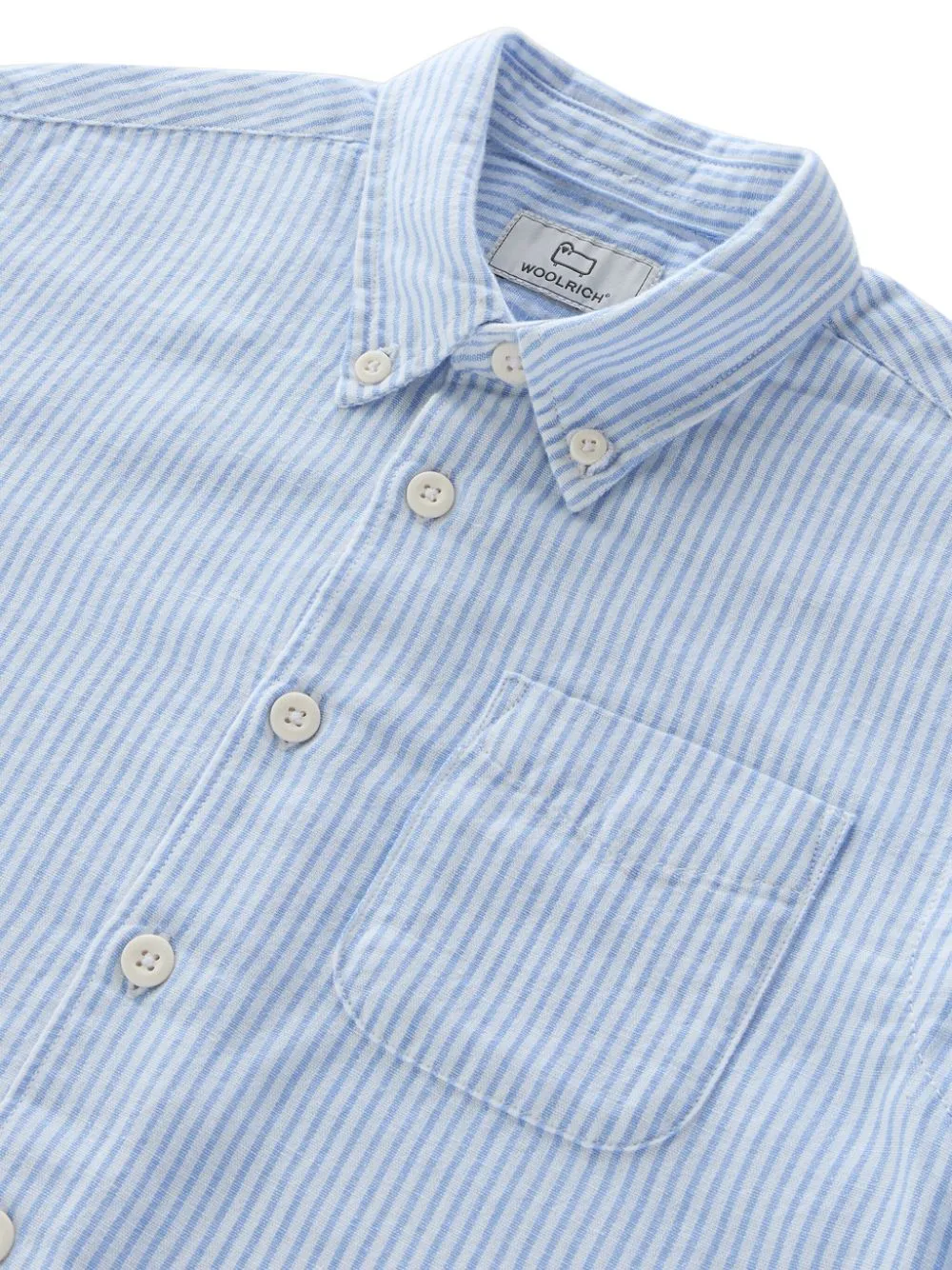 Long-Sleeved Buttoned Striped Shirt