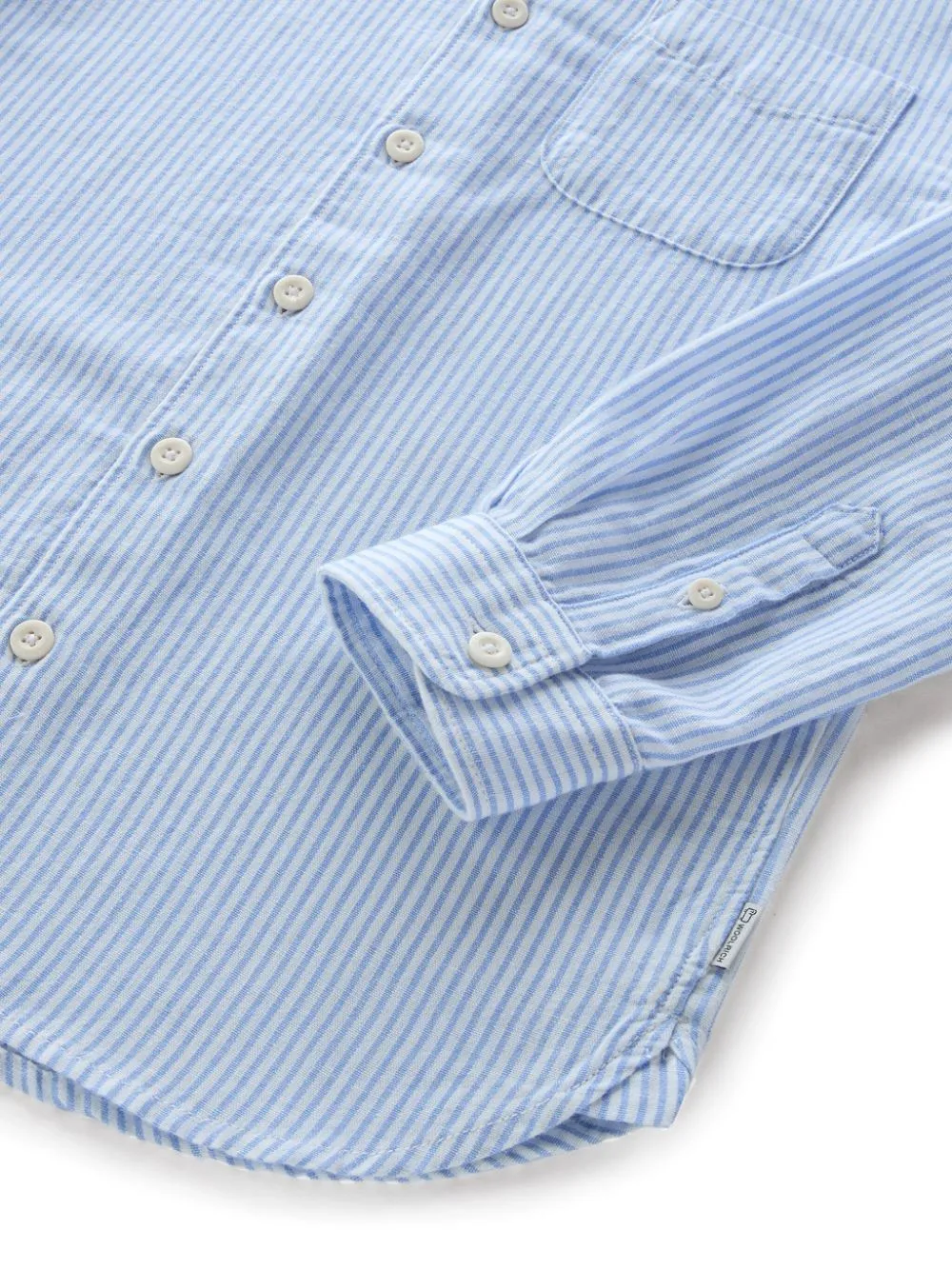 Long-Sleeved Buttoned Striped Shirt