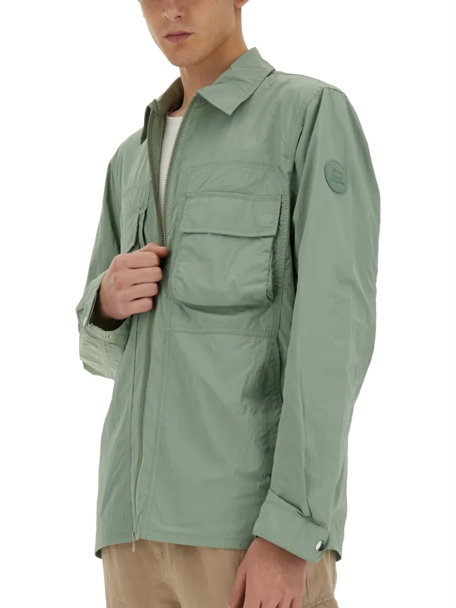 Zip-Up Long-Sleeved Shirt Jacket