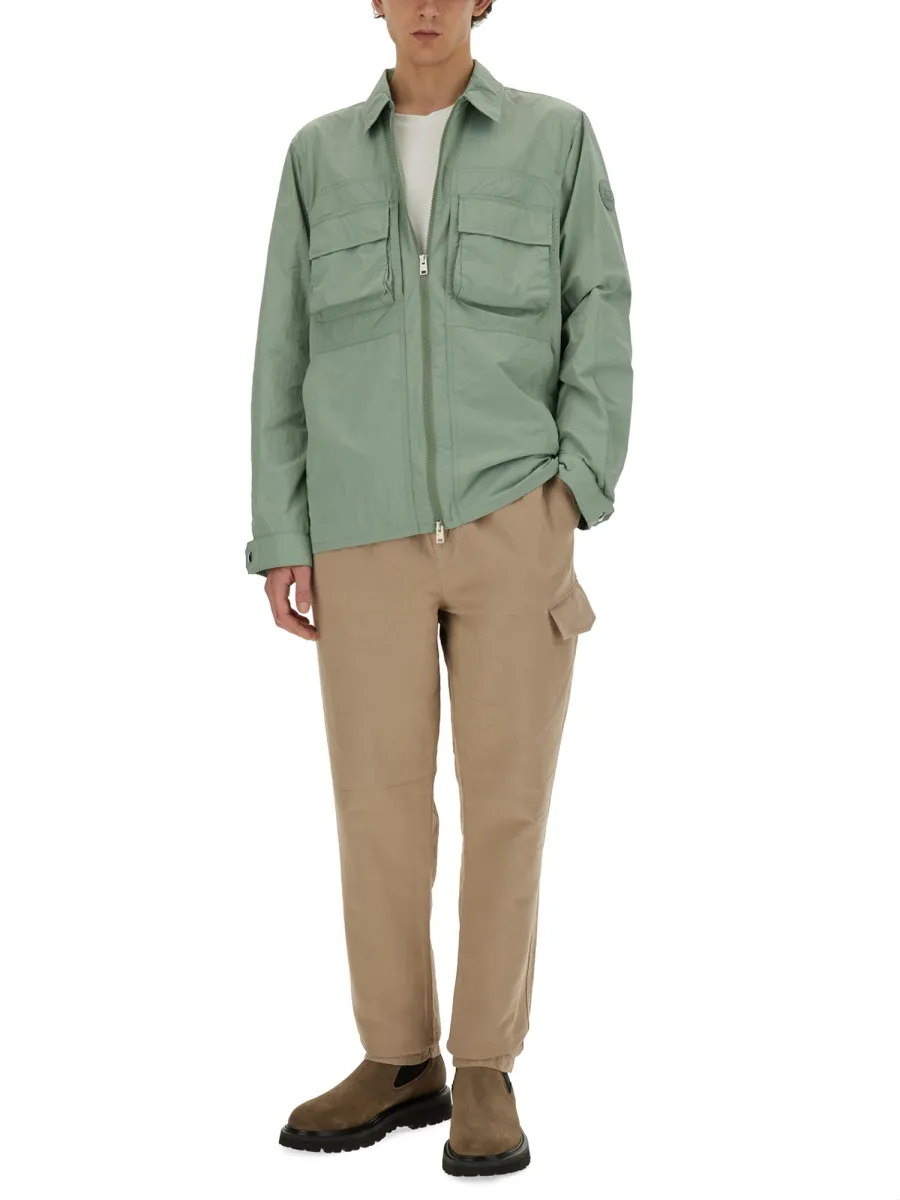 Zip-Up Long-Sleeved Shirt Jacket