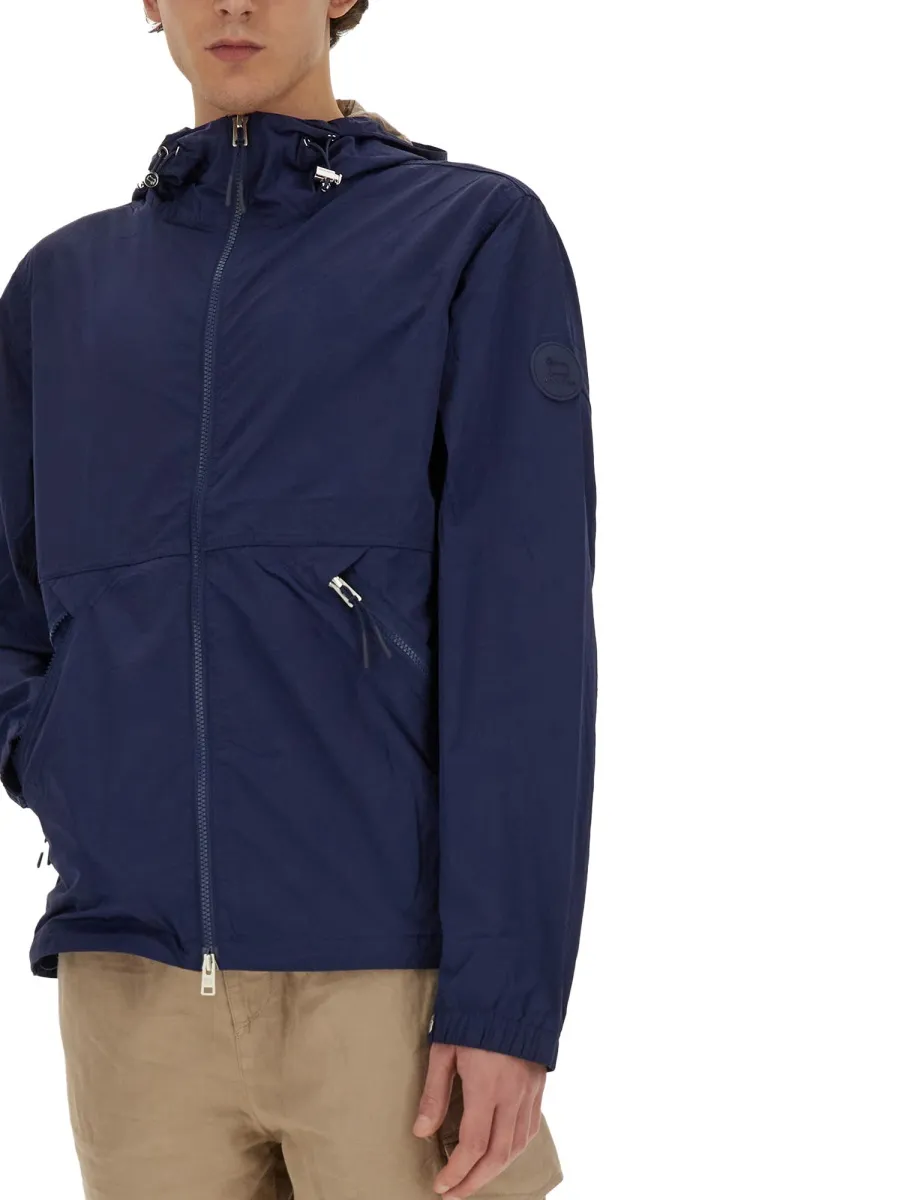 Zip-Up Crinkle Windbreaker