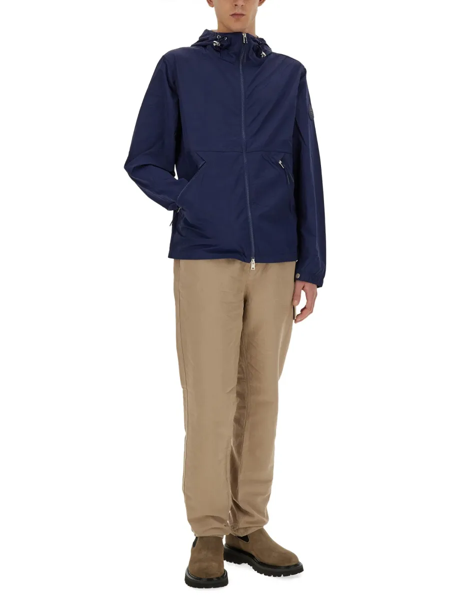 Zip-Up Crinkle Windbreaker