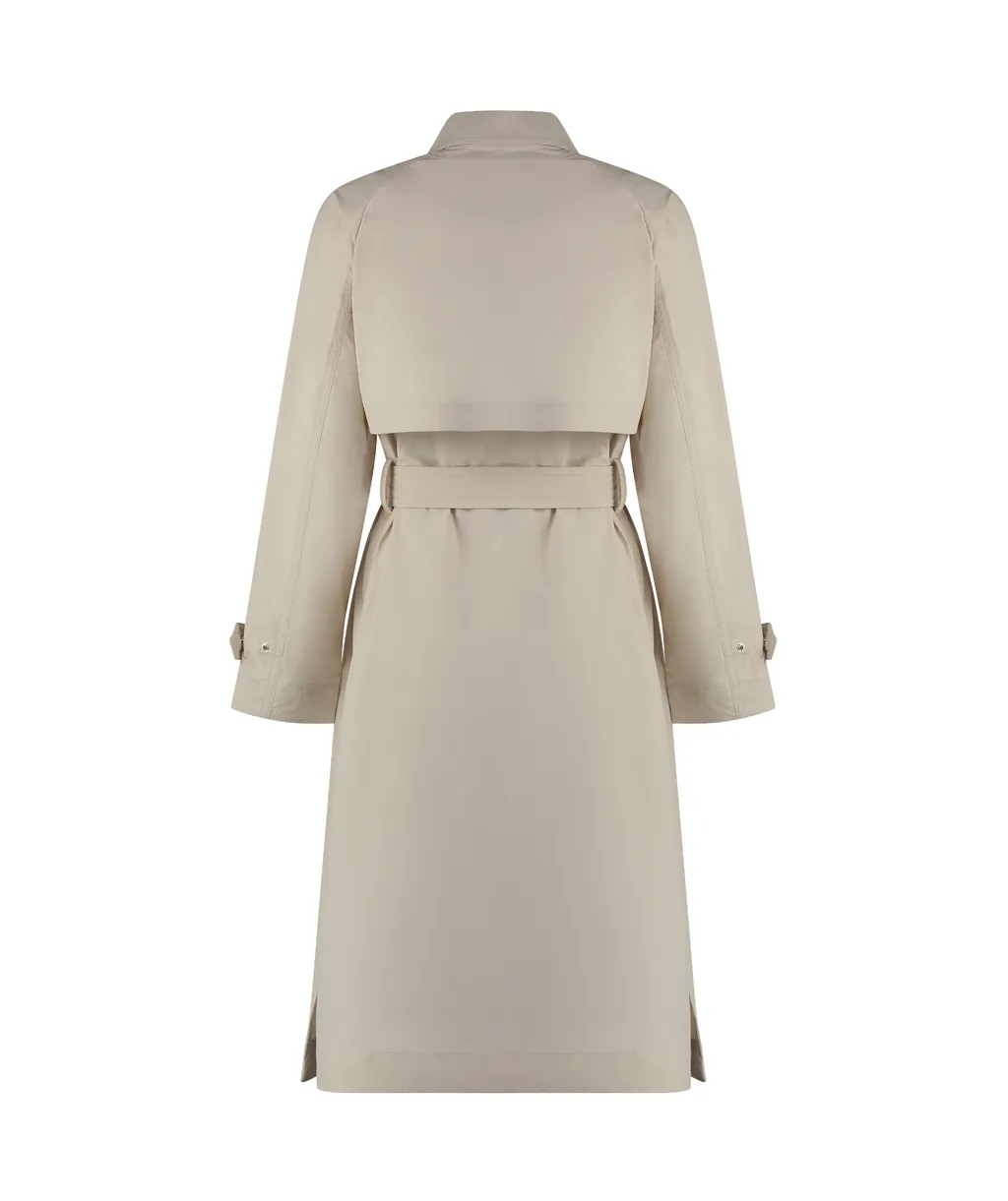 Belted Button-Up Trench Coat