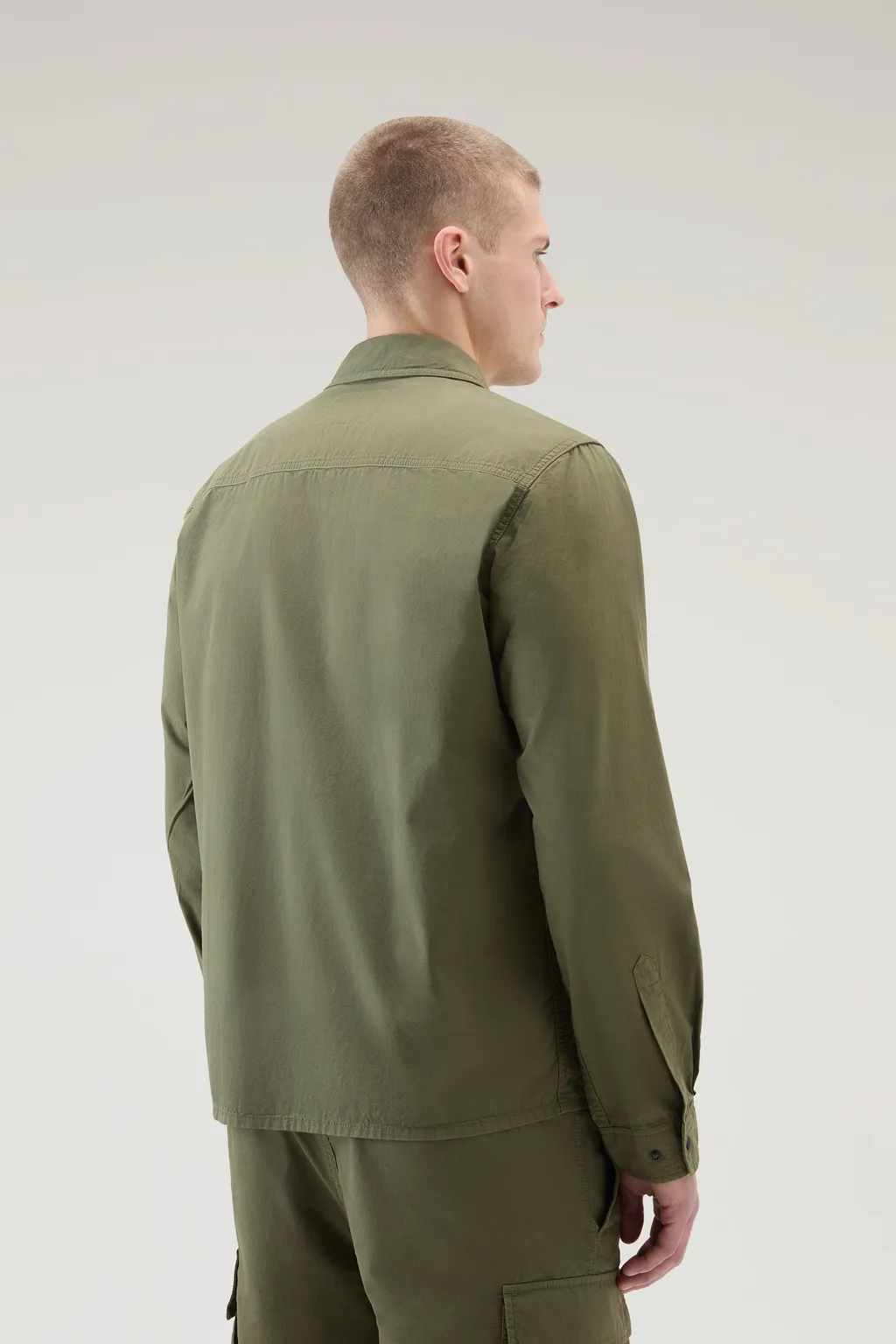 Zip-Up Long-Sleeved Overshirt