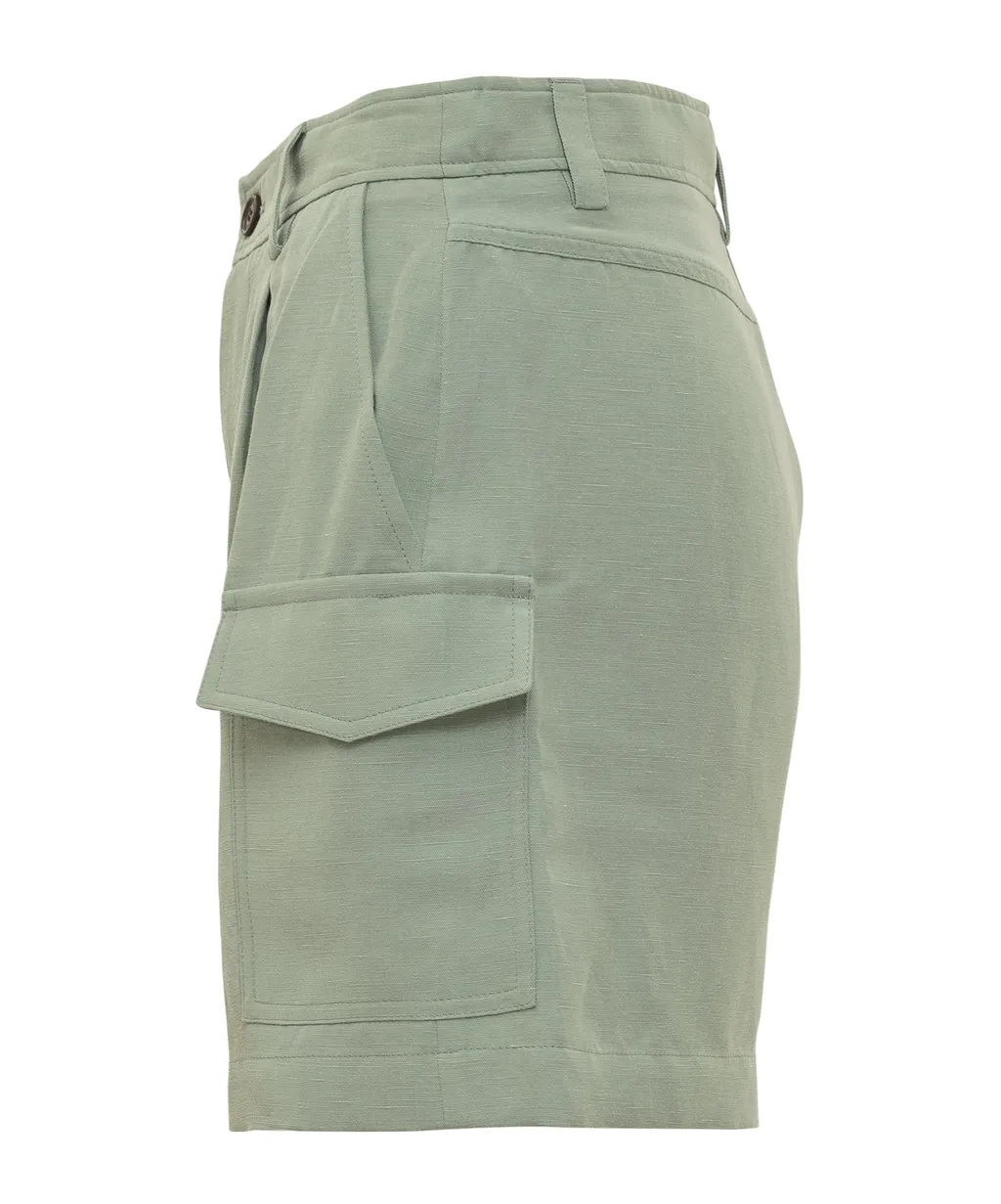 Button Detailed Cargo Shorts