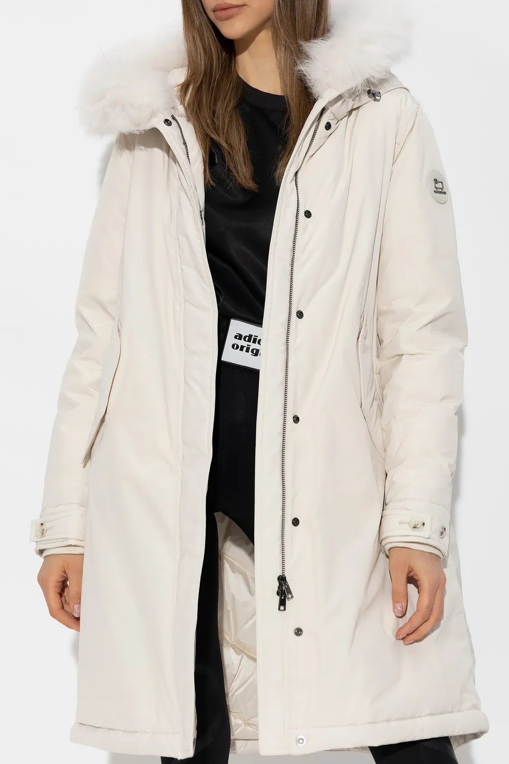 Logo Patch Hooded Parka