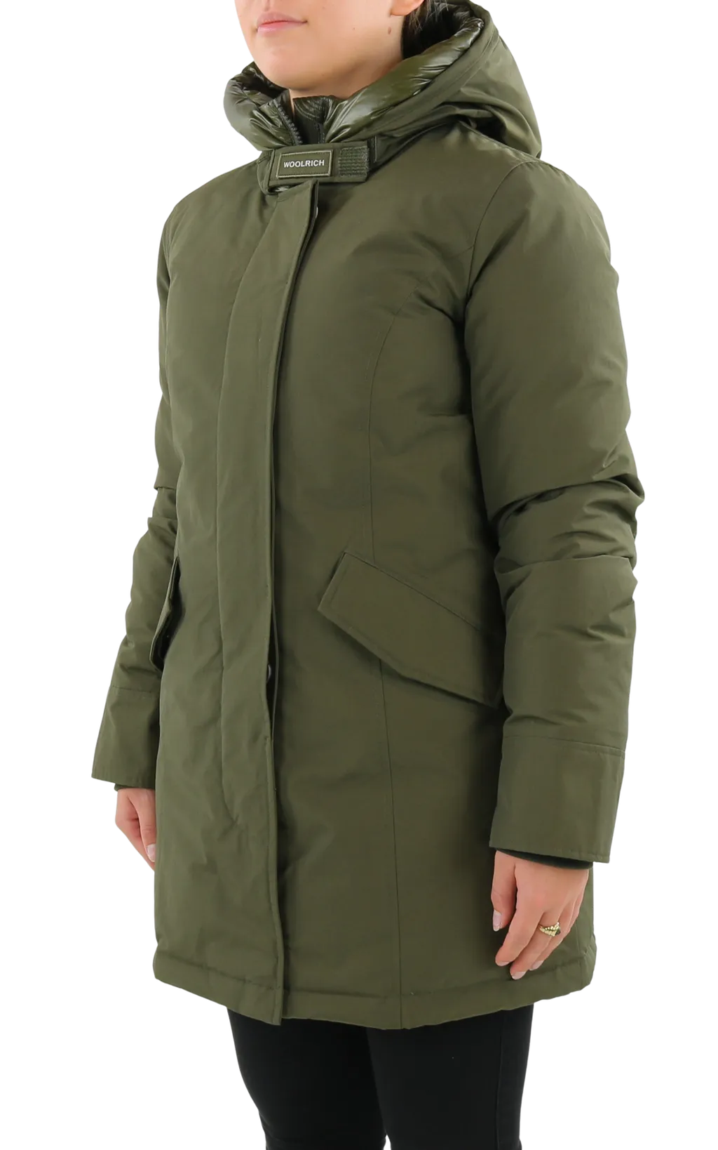 Button-Up Hooded Long Coat