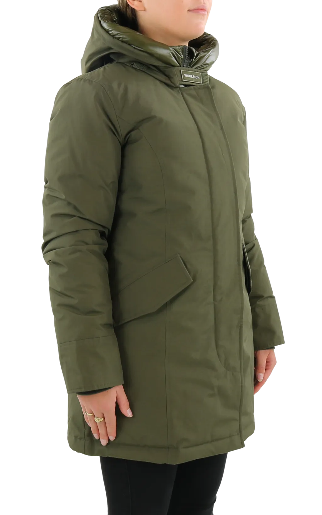 Button-Up Hooded Long Coat