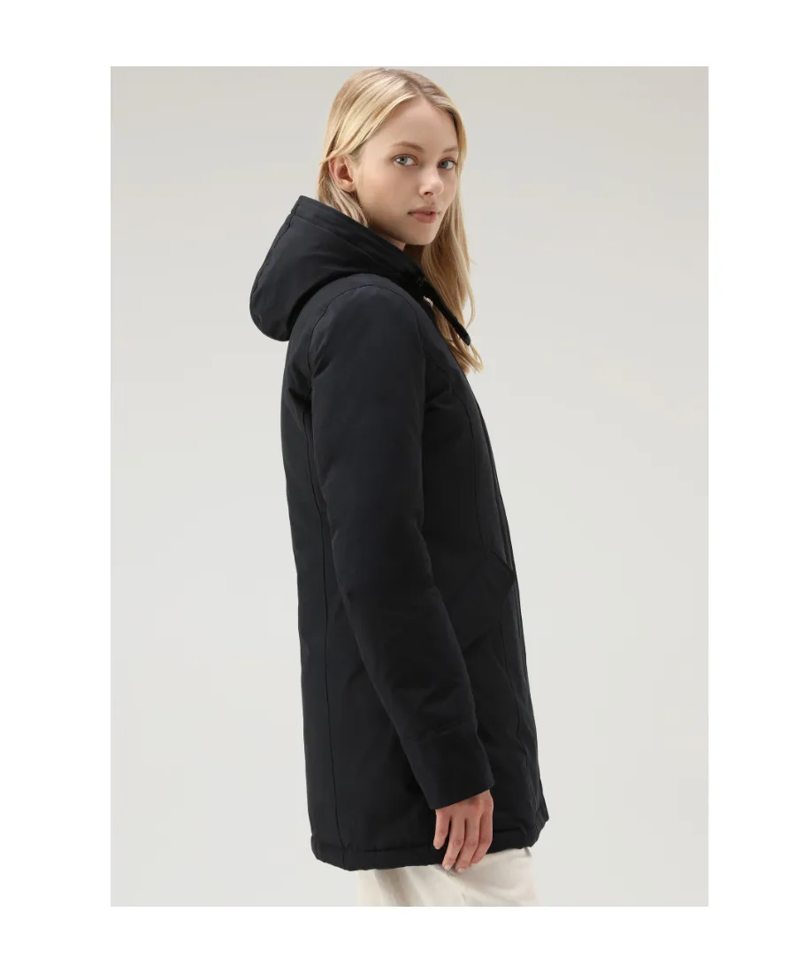 Fur-Trimmed Hooded Padded Coat