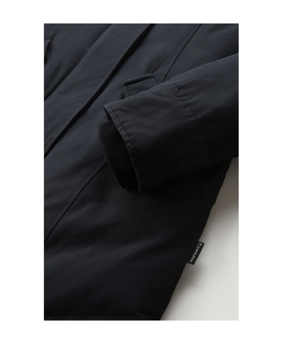 Fur-Trimmed Hooded Padded Coat