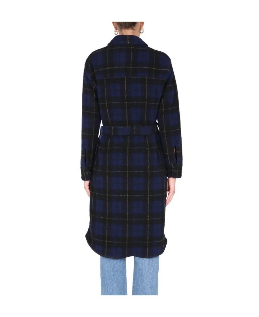 Gentry Checked Tie-Waist Coat