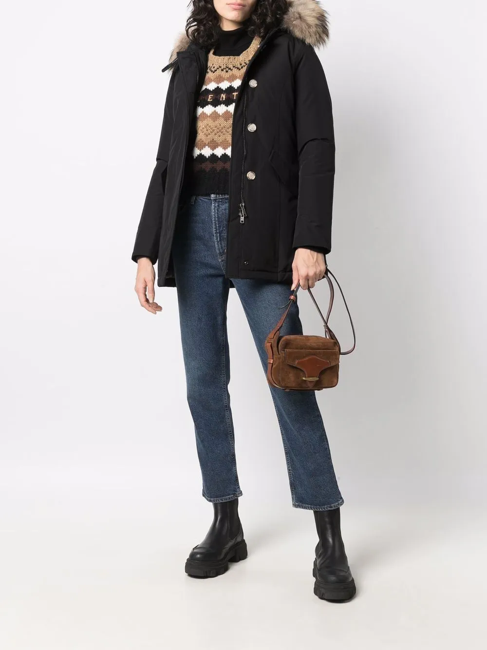 Fur-Trimmed Hooded Parka