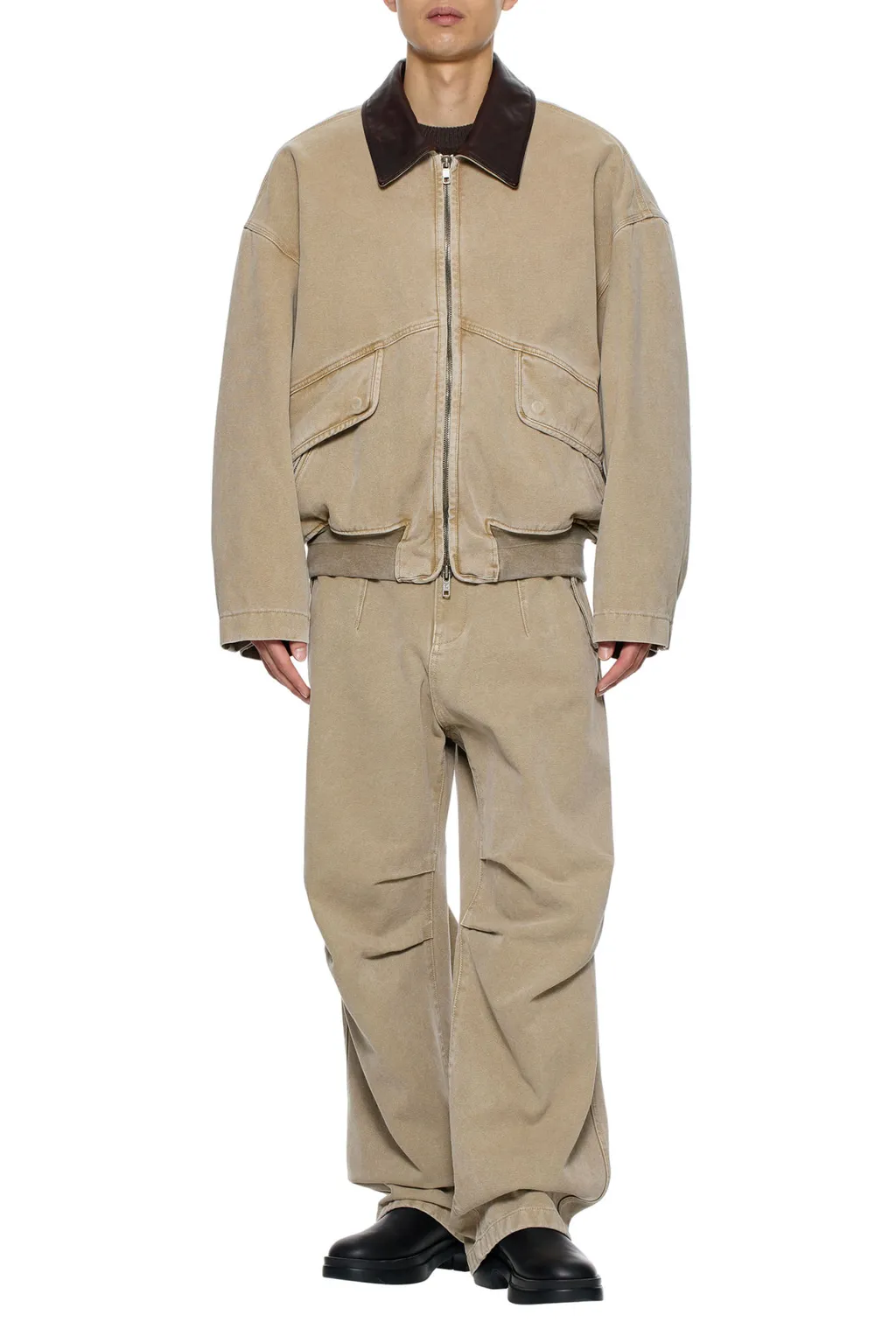 Contrast Collar Jacket